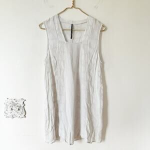 Transit Par Such Light Gray Stone White Textured Sleeveless Tunic Tank 2/ Small